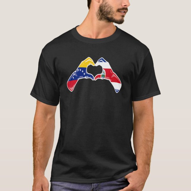 Camiseta Costa Rica Venezuela Bandeira Costa Rica Venezuela (Frente)