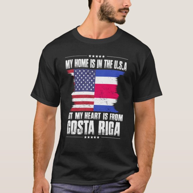 Camiseta Costa Rican American Patriot Grown Proud Home Hear (Frente)