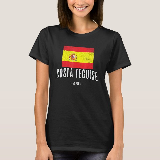 Camiseta Costa Teguise Espanha Es Flag City Bandera Ropa (Frente)