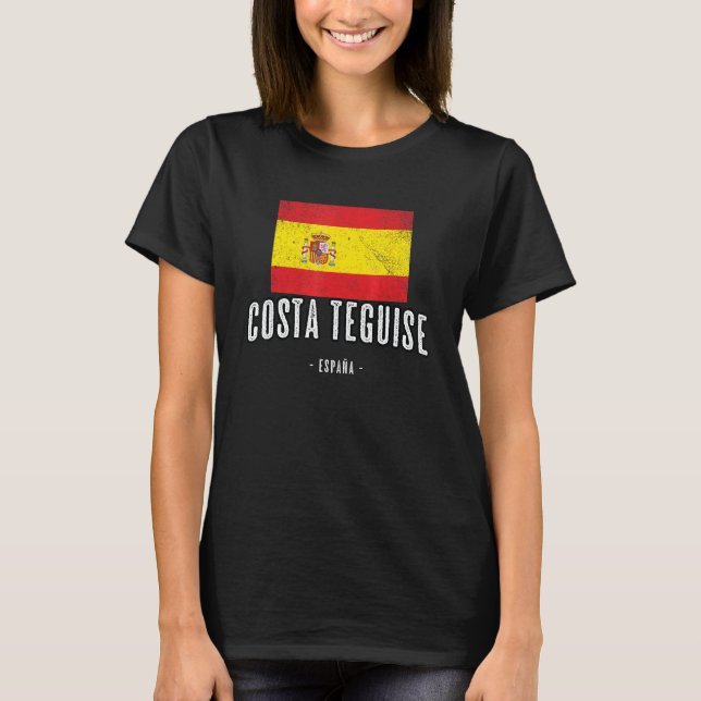 Camiseta Costa Teguise Espanha Es Flag City - Bandera Ropa  (Frente)
