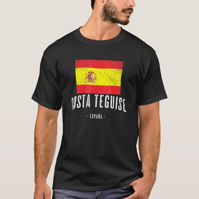 Camiseta Costa Teguise Espanha Es Flag City Bandera Ropa (Frente)