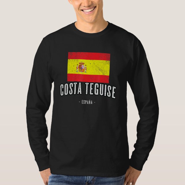 Camiseta Costa Teguise Espanha Es Flag City Bandera Ropa (Frente)