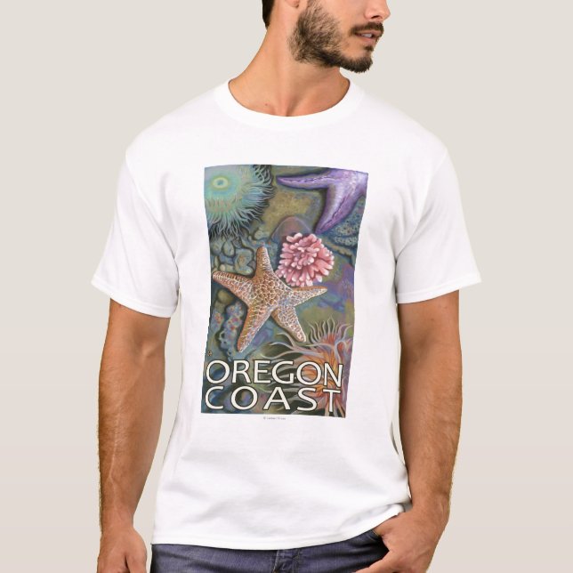 Camiseta Costa Tidepool de Oregon (Frente)