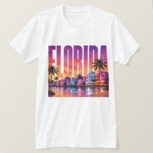 Camiseta Costa Tropical da Flórida Paraíso de Sol Escap
