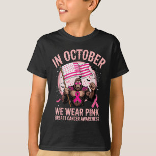 Camiseta Costela cor-de-rosa de consciência do Cancer de ma