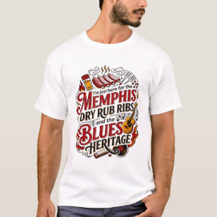 Camiseta Costelas Memphis Dry Rub e Patrimônio Blues