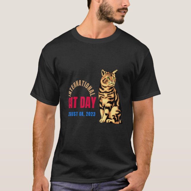 Camiseta costueta internacional de gatos (Frente)