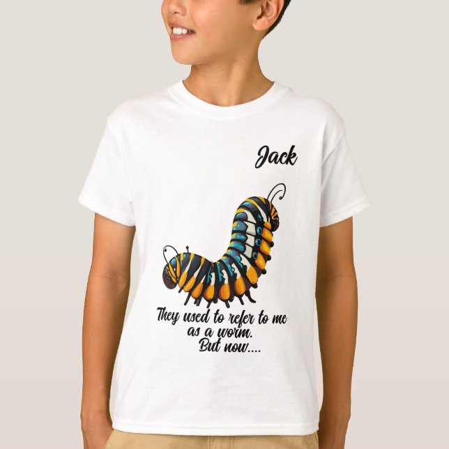 Camiseta "Costumavam..." T-Shirt de Menino Personalizável (Frente)