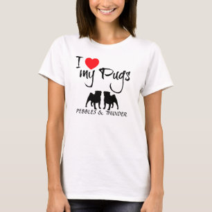 Camiseta Costume Adoro Meus Pugs