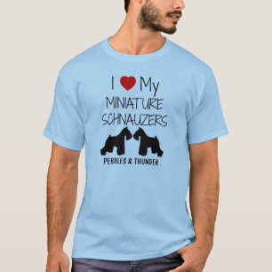 Camiseta Costume Adoro Meus Schnauzers Miniatura