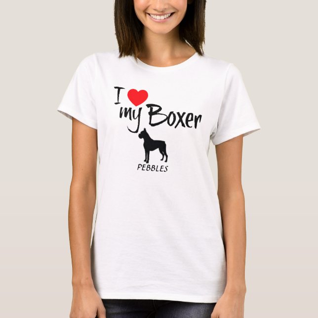 Camiseta Costume Amo Meu Boxer (Frente)