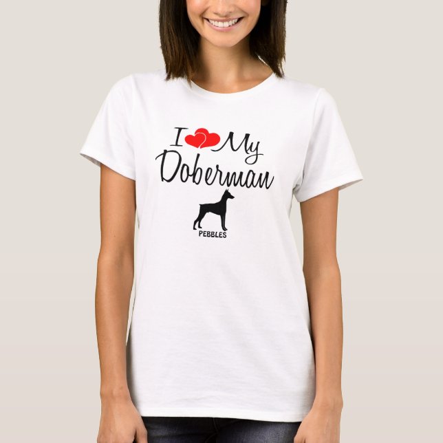 Camiseta Costume Amo Meu Doberman (Frente)