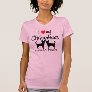 Camiseta Costume Amo Meus Dois Chihuahuas