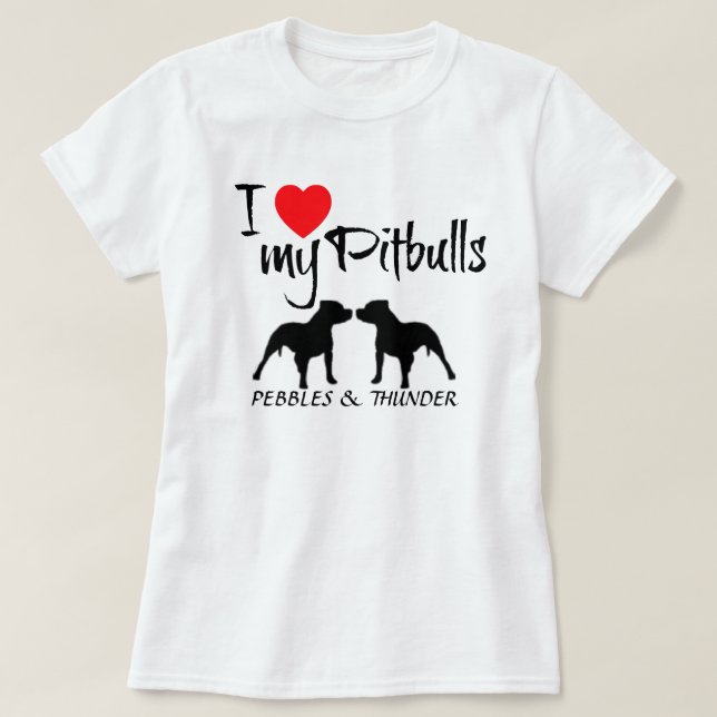 Camiseta Costume Amo Meus Pitbulls (Frente do Design)