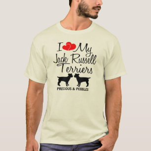 Camiseta Costume Amo Os Meus Dois Terristas Jack Russell