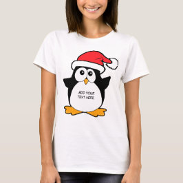 Camiseta Costume bonito do pinguim do Natal