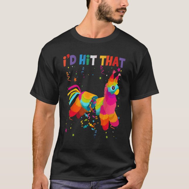 Camiseta Costume Cinco De Mayo  Ideas I d Hit That Pinata (Frente)