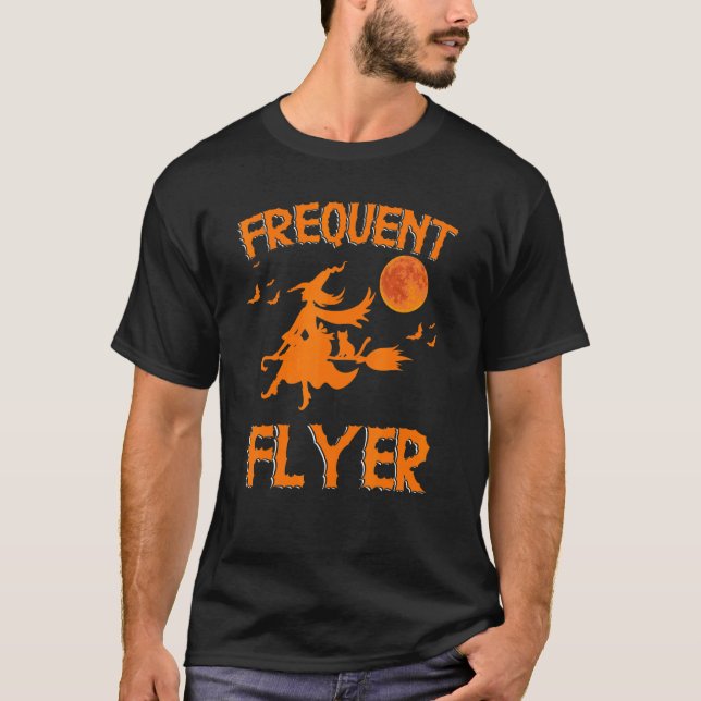 Camiseta Costume de bruxas de bruxas de passageiro frequent (Frente)