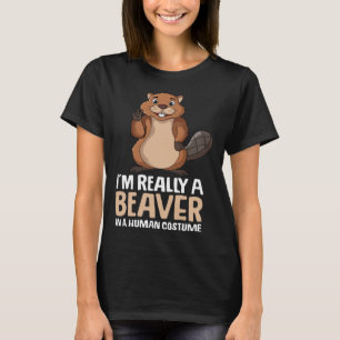 Camiseta Costume de castor Sou uma Menina de Beaver Mulhere