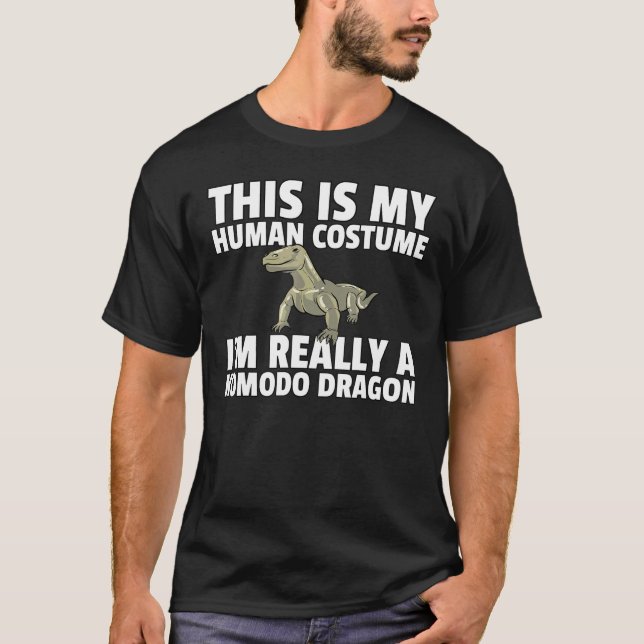 Camiseta Costume De Dragão Komodo Para Crianças De Dragão K (Frente)