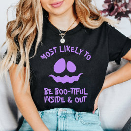Camiseta Costume de Halloween Mais Provável de Ser boo-tifu