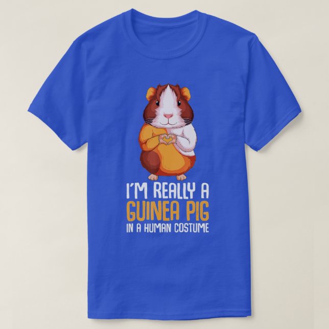 Camiseta Costume de porco guineense Eu sou realmente uma gu (Frente do Design)
