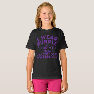 Camiseta Costume De Sarcoidose Eu Visto Roxo Para O Meu Pai