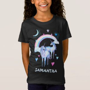 Camiseta Costume do arco-íris e unicórnios