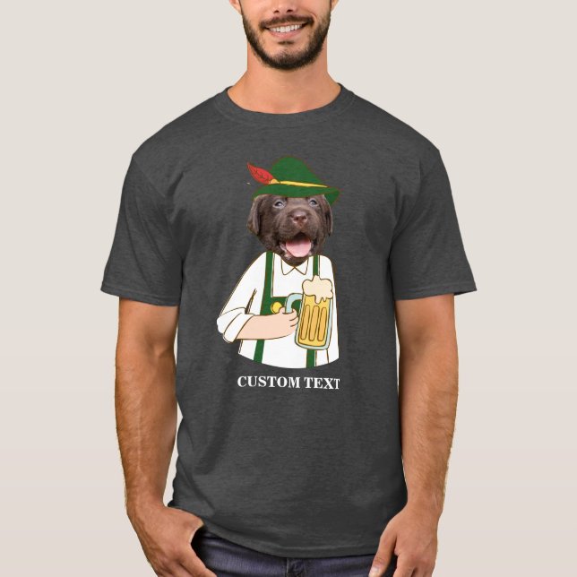 Camiseta Costume engraçado do amante da cerveja do cão de (Frente)