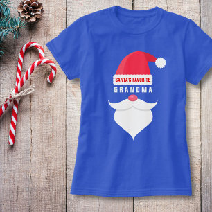 Camiseta Costume favorito da avó do papai noel engraçado 
