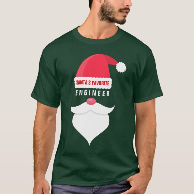 Camiseta Costume favorito do engenheiro do papai noel (Frente)