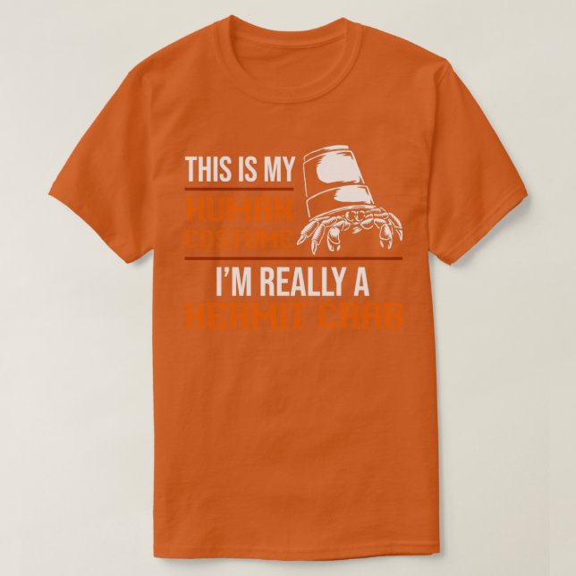 Camiseta Costume Humano Hermit Crab (Frente do Design)