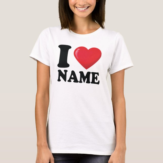 Camiseta Costume I Heart Shirt, Eu Adoro T-shirt (Frente)
