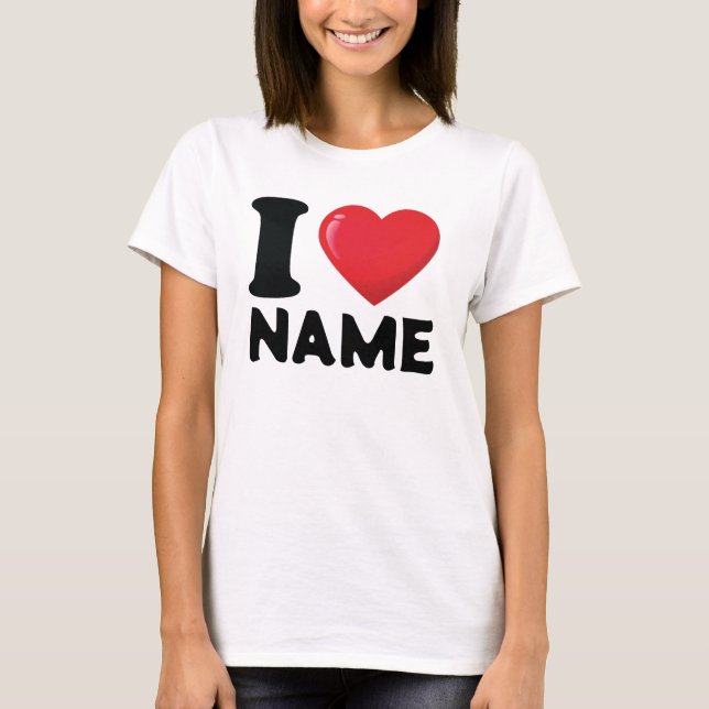 Camiseta Costume I Heart Shirt, Eu Adoro T-shirt (Frente)