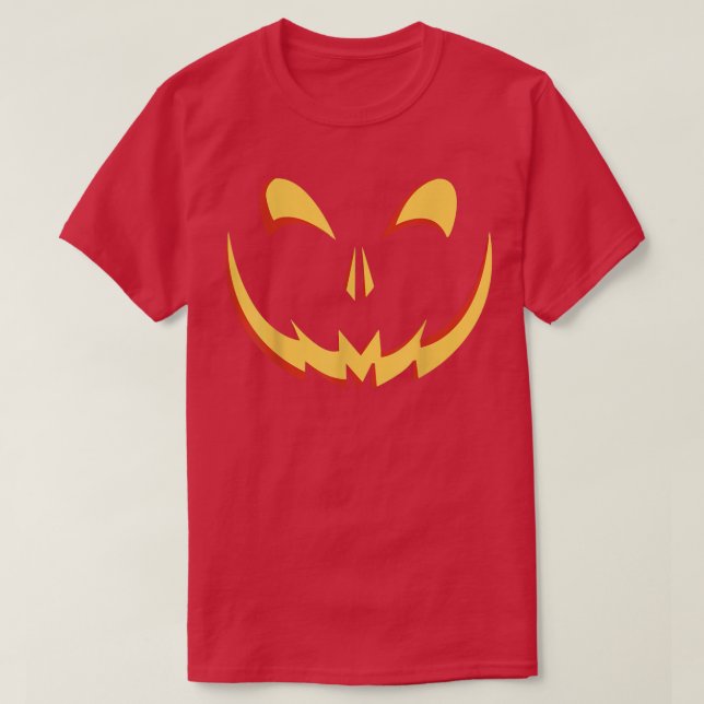 Camiseta Costume Jack O'Lantern Pumpkin com EyeLashes Hall (Frente do Design)