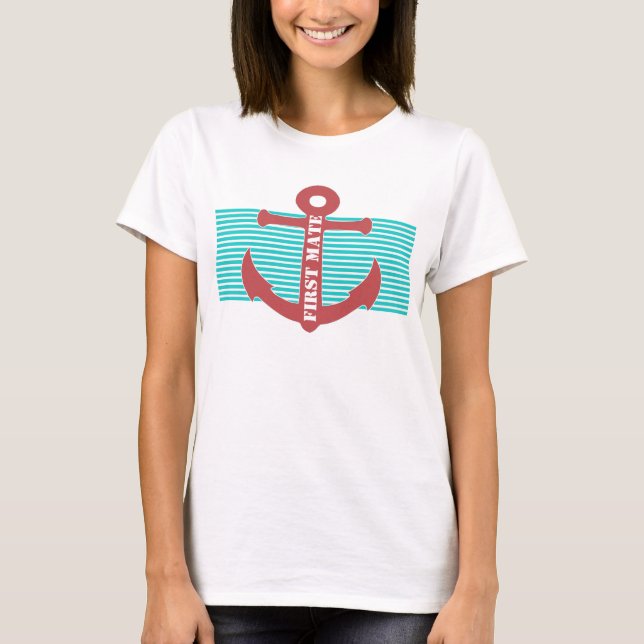 Camiseta Costume náutico à moda da âncora (Frente)