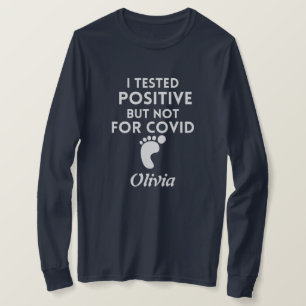 Camiseta costume, testei positivo para não gravidez com cob