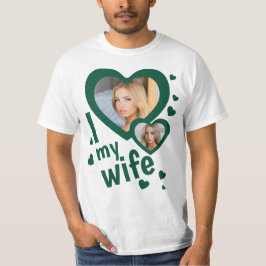 Camiseta Costume Verde Escuro Eu adoro a minha Esposa mascu