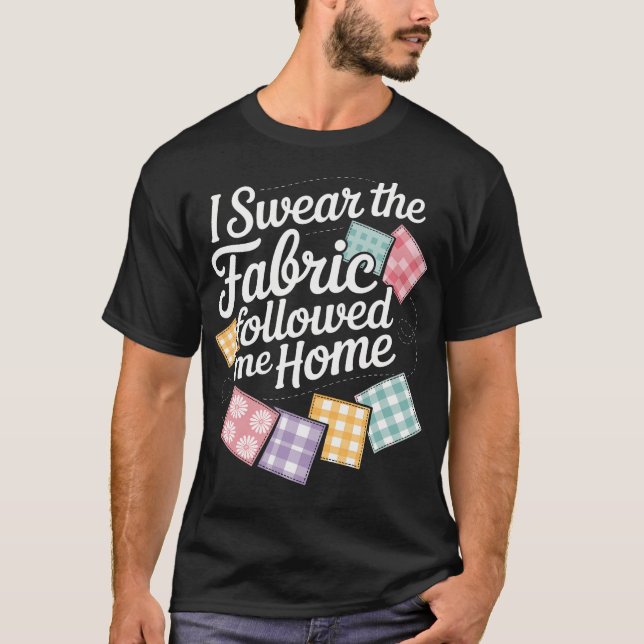 Camiseta Costura de Patchwork para Mulheres de Tricô para Q (Frente)