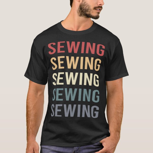 Camiseta Costura de Texto Retro (Frente)