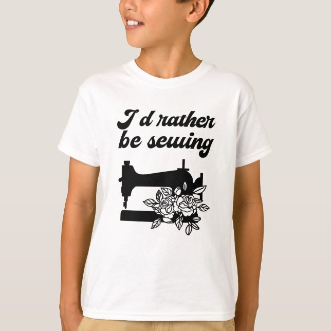 Camiseta Costura - Eu Preferiria Costurar (Frente)