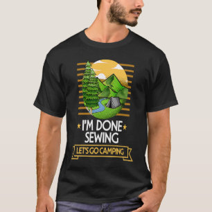Camiseta Costura Feita Vamos Acampar Quilting Amante Da Nat