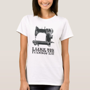 Camiseta Costura - Gosto De Botões Grandes E Não Posso Ment