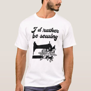 Camiseta Costurando - Eu Preferencialmente A Costurar