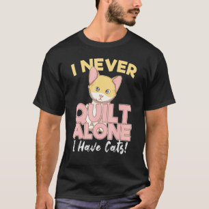 Camiseta Costureira Kitty Tricô Quilter Tempo de Processo S