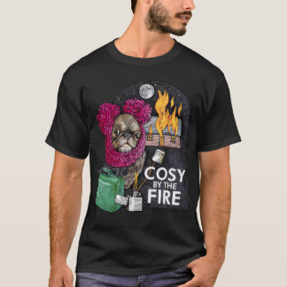 Camiseta Cosy Chilli The Pug por Ros Ingram