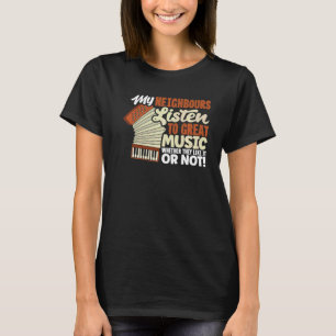 Camiseta Cota Acordeonista de Botão Acordeão