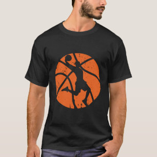 Camiseta Cota Ativa de Mosaico de Basquete Laranja de Basqu
