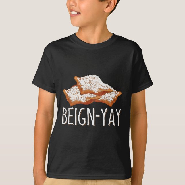 Camiseta Cota Beign-yay Para Um Byker Beignet (Frente)
