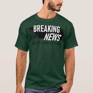 Camiseta Cota de Aniversário de Trabalho de 30 Anos Funcio